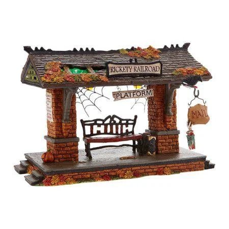 Dept 56 Halloween Village Rickety Railroad Platform 4022432 Retired